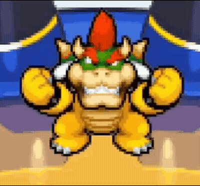 Bowser Is A Cartoon Character From The Video Game Mario Bros . GIF