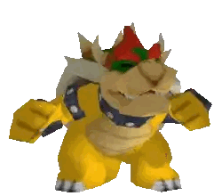 Bowser Is A Cartoon Character With A Red And Green Hat Sticker