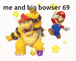 Bowser King Koopa And Super Mario GIF