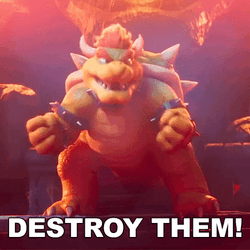 Bowser Peaches Destroy Them GIF