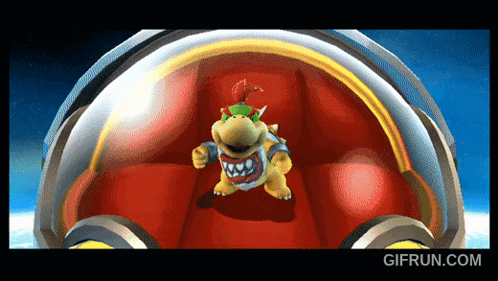Bowser Sitting In Rocket GIF