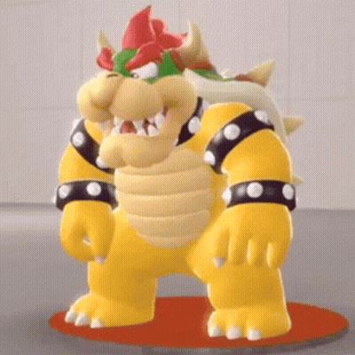 Bowser Standing On Red Carpet Super Mario Bros GIF
