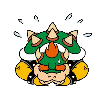 Bowser With Tear In Eye Sticker