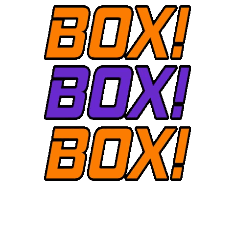 Box Box Box Logo Sticker