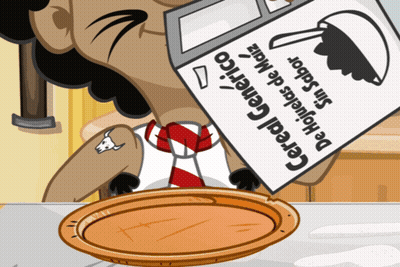 Box Of Cereal Poured Into Plate GIF
