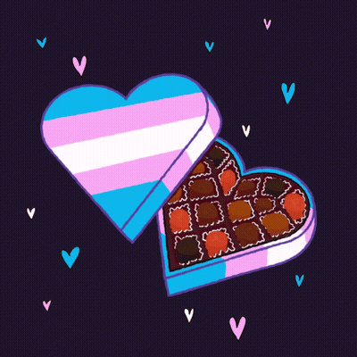 Box Of Chocolates In Shape Of Two Hearts GIF