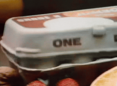 Box Of Eggs Saying One GIF