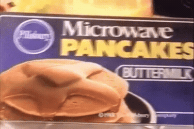Box Of Microwave Buttermilk Pancakes GIF