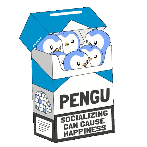 Box Of Penguin Cigarettes With Penguins Sticker