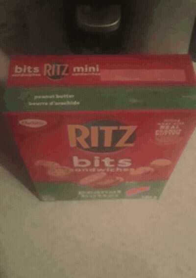 Box Of Ritz Bits On Counter GIF