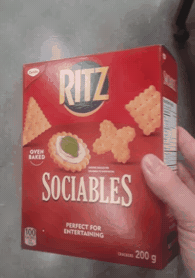 Box Of Ritz Crackers On Counter GIF