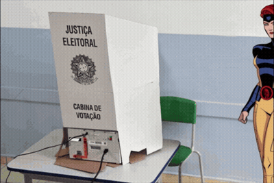 Box Saying Justica Eleitoral On Table GIF