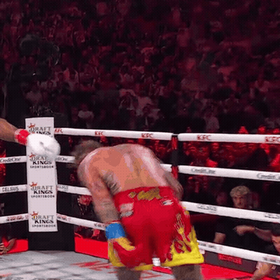 Boxer In Ring With Draft Kings Sign GIF
