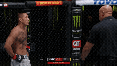 Boxer In Ring With Toyo Tires Sign GIF