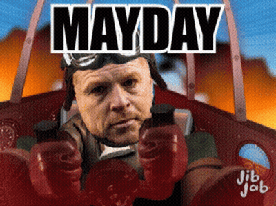 Boxer With Mayday Helmet And Gloves GIF