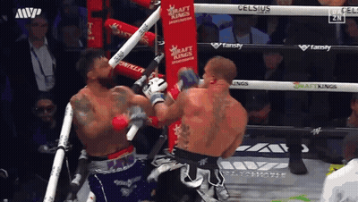 Boxers Fighting In Ring Draft Kings Sponsor GIF
