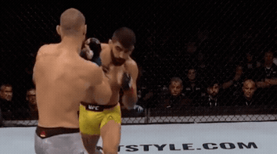 Boxers Fighting Yellow Shorts GIF