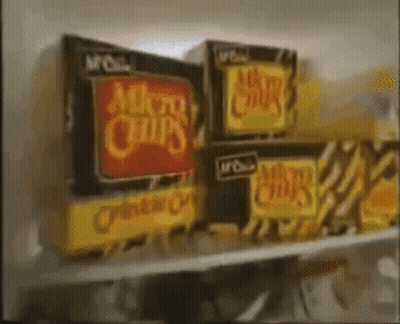 Boxes Of Mrs Chips On Shelf GIF