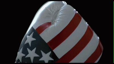 Boxing Glove With American Flag Pattern GIF