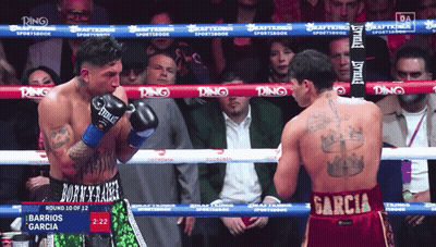 Boxing Match Between Barrios And Garcia On Ping GIF