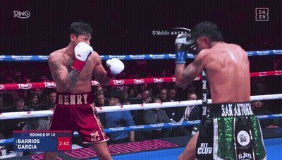 Boxing Match Between Barrios Garcia And Another Man GIF