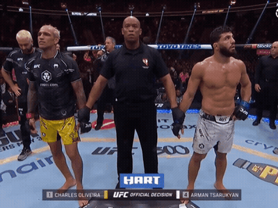 Boxing Match Between Charles Oliveira And Arman Tsarukyan GIF