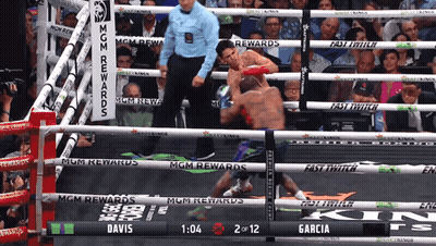 Boxing Match Between Davis And Garcia Score 2 To 12 GIF