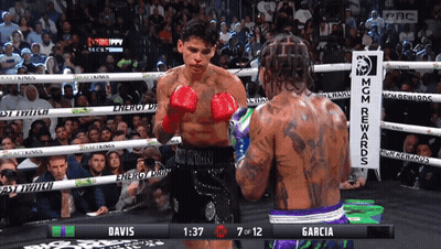 Boxing Match Between Davis And Garcia With 1:37 Left GIF
