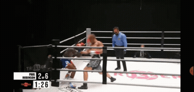 Boxing Match Between Paul Robinson And Referee GIF