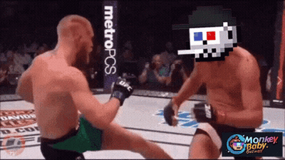 Boxing Match With Monkey Baby Logo GIF
