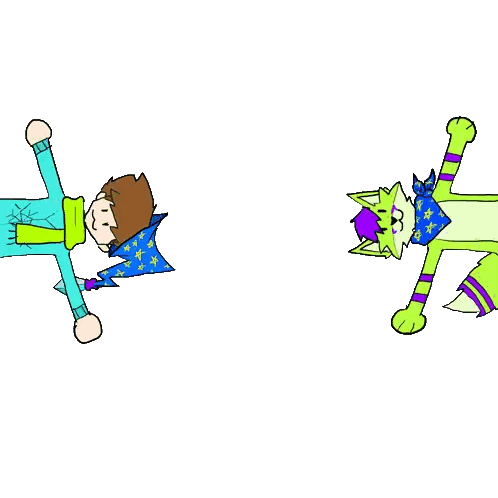 Boy And Cat Lying Down Sticker