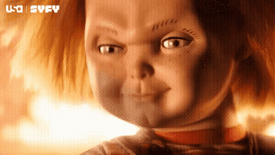 Boy And Chucky Doll Friend To The End GIF