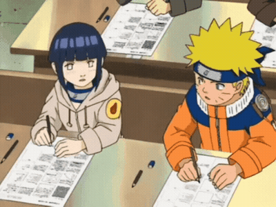 Boy And Girl At Table With Papers And Pencils GIF