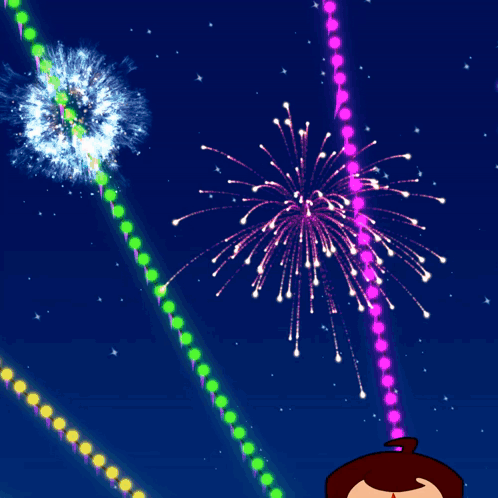 Boy And Girl Celebrating Diwali With Fireworks GIF