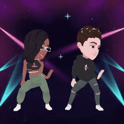 Boy And Girl Dancing In Front Of Stage GIF