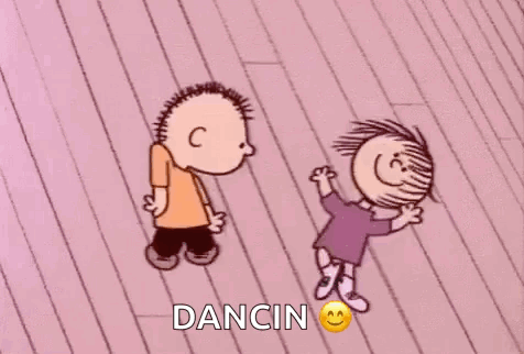 Boy And Girl Dancing On Wooden Floor GIF