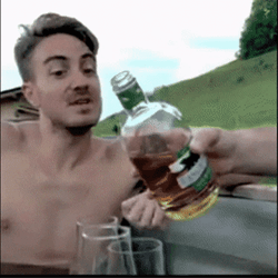 Boy And Girl Drinking Whiskey GIF