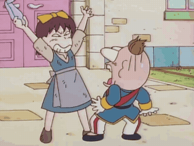Boy And Girl Fighting With Girl Holding Bottle GIF