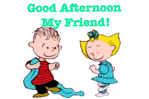 Boy And Girl Good Afternoon My Friend Sticker