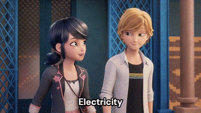 Boy And Girl Holding Hands Saying Electricity GIF