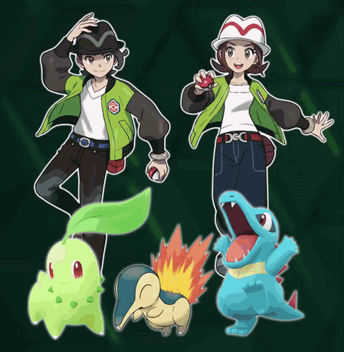 Boy and Girl Holding Pokemon