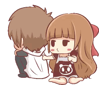 Boy And Girl Hugging Sticker
