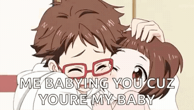 Boy And Girl Hugging, Girl With Glasses GIF