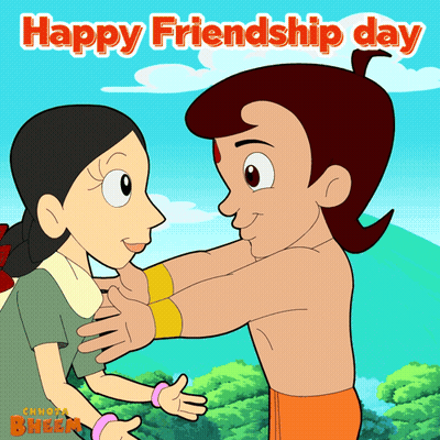 Boy And Girl Hugging Happy Friendship Day GIF