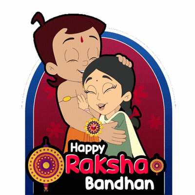 Boy And Girl Hugging Happy Raksha Bandhan GIF