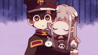 Boy And Girl Hugging, Skull On Chest GIF