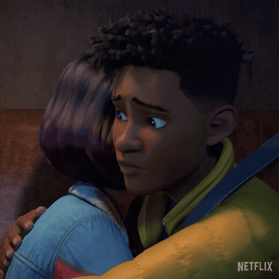 Boy and Girl Hugging With Netflix