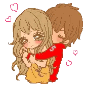 Boy And Girl Hugging With Number 5 Shirt Sticker