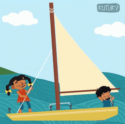 Boy And Girl In A Boat With Kutuk GIF
