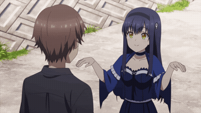 Boy And Girl In Blue Dress GIF
